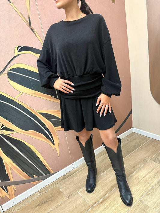 Abito in maglia - NERO