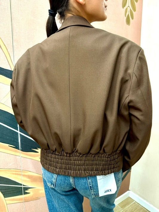 Giacca bomber con spilla - MORO