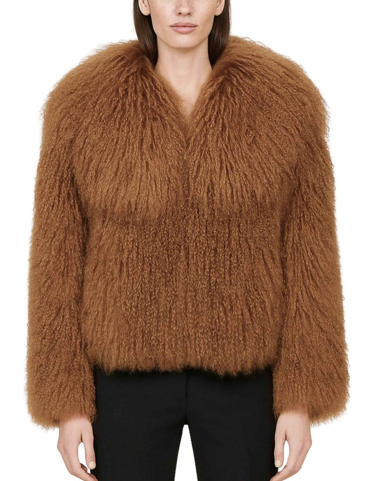 Pelliccia in Vera Mongolia Nero