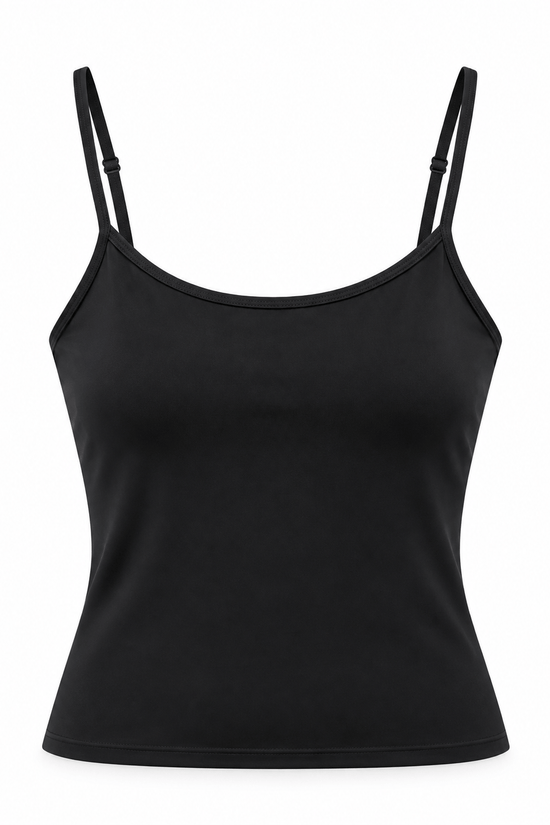 Top tessuto tecnico - NERO