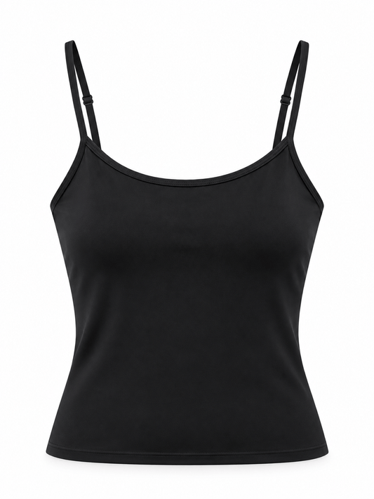 Top tessuto tecnico - NERO