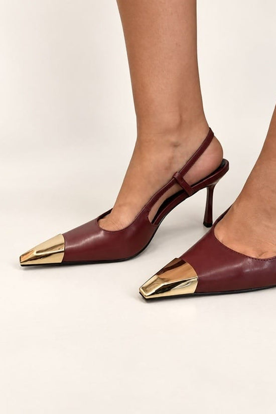 Décolleté aperte JENNA - BURGUNDY