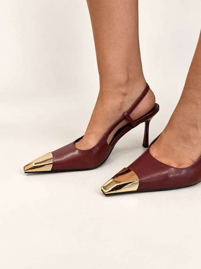 Décolleté aperte JENNA - BURGUNDY