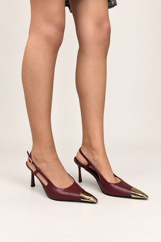 Décolleté aperte JENNA - BURGUNDY