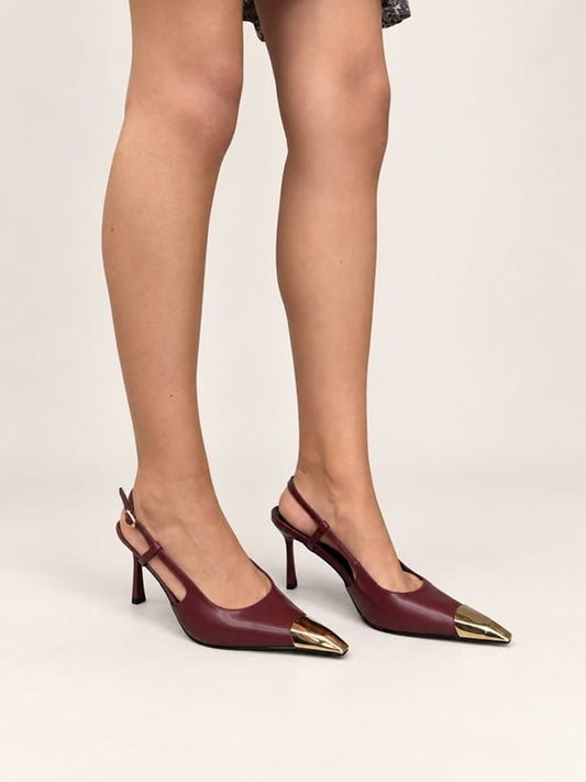 Décolleté aperte JENNA - BURGUNDY