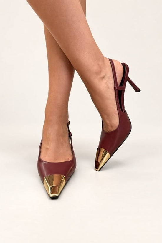 Décolleté aperte JENNA - BURGUNDY