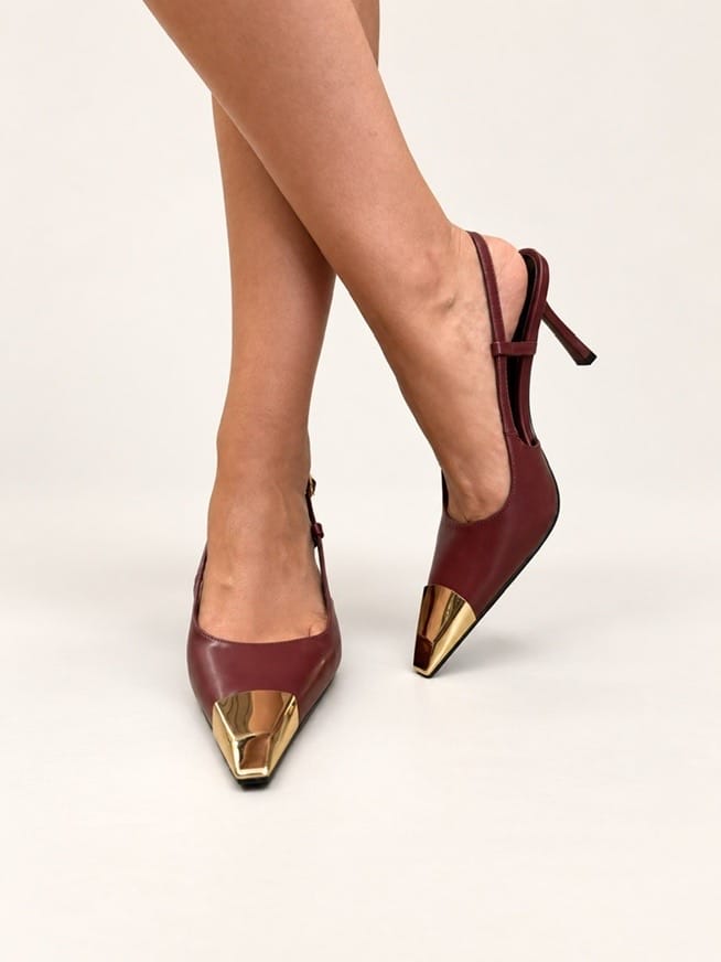 Décolleté aperte JENNA - BURGUNDY
