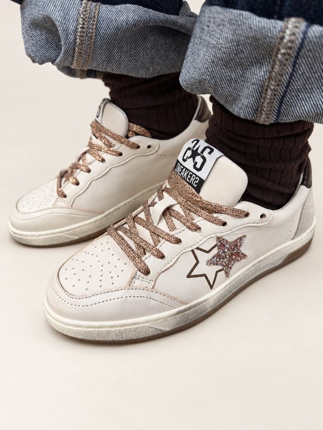 Sneakers Week glitter - BIANCO