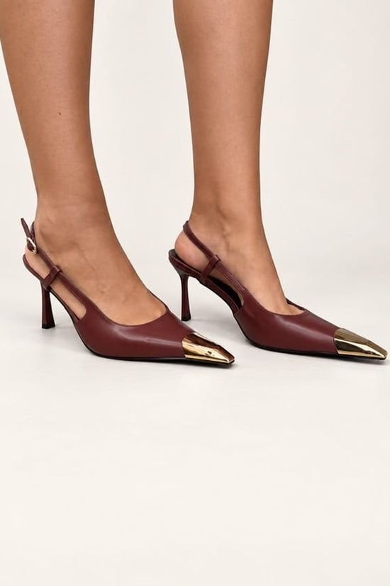 Décolleté aperte JENNA - BURGUNDY