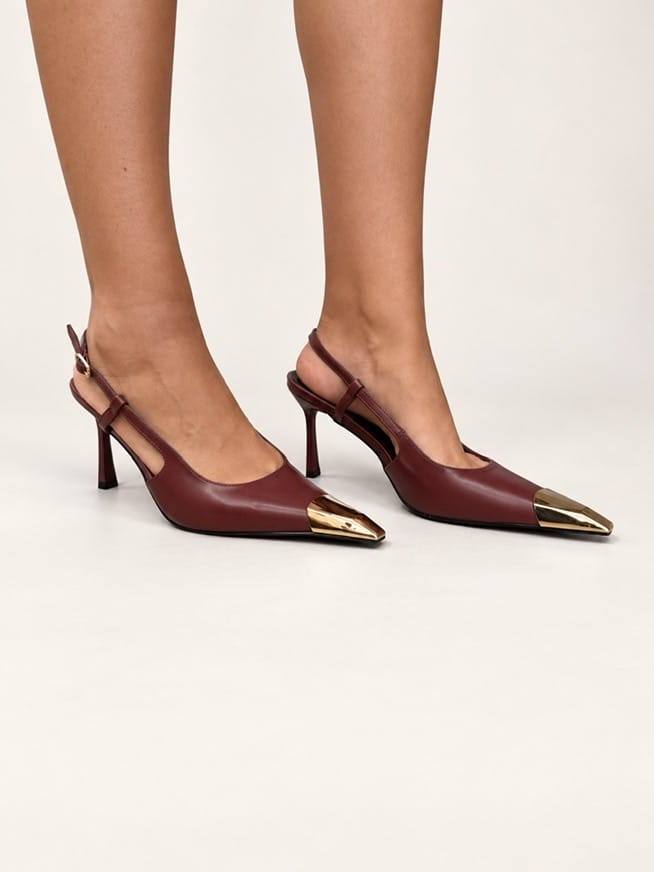Décolleté aperte JENNA - BURGUNDY
