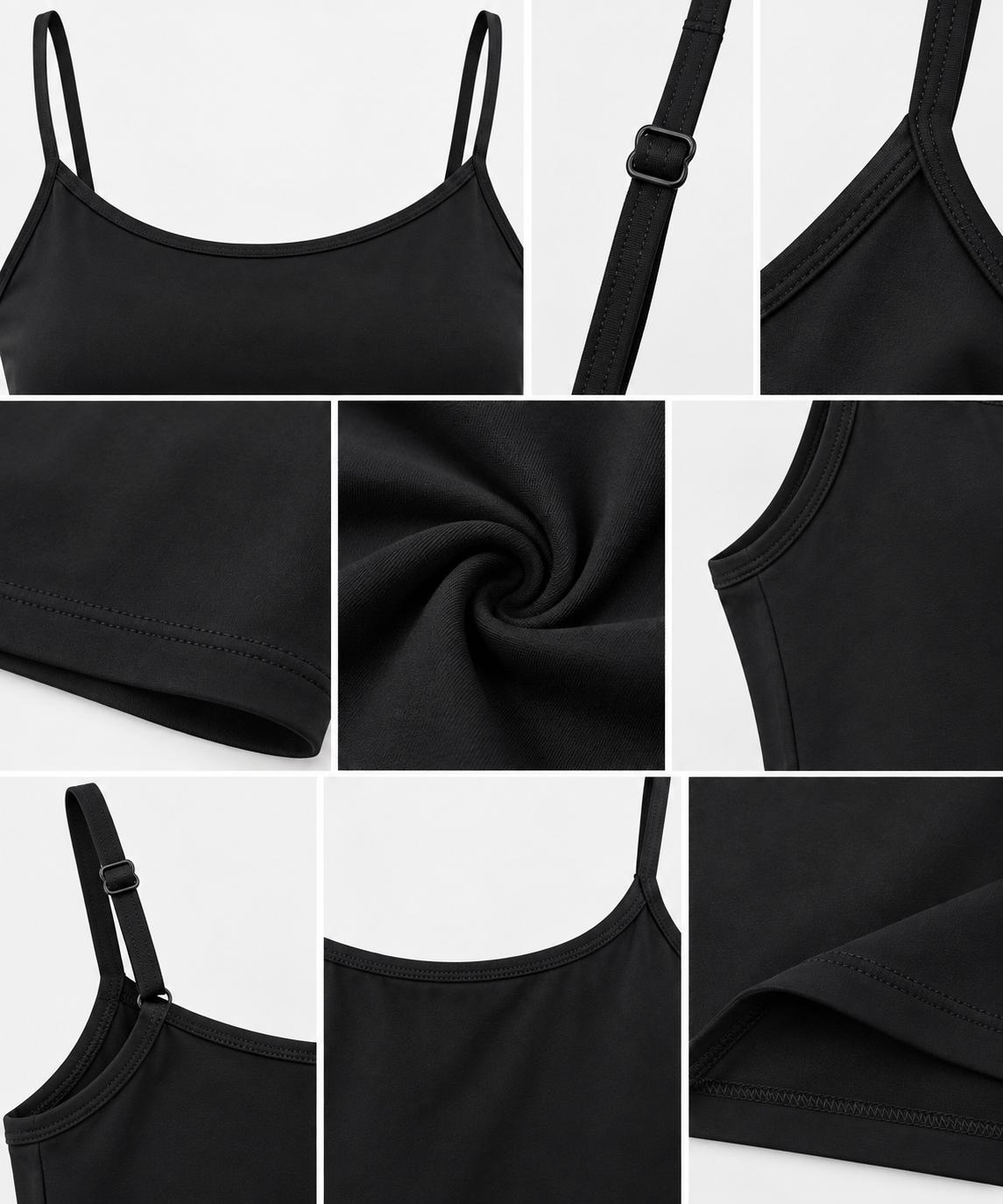 Top con coppetta - NERO