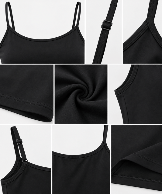 Top con coppetta - NERO