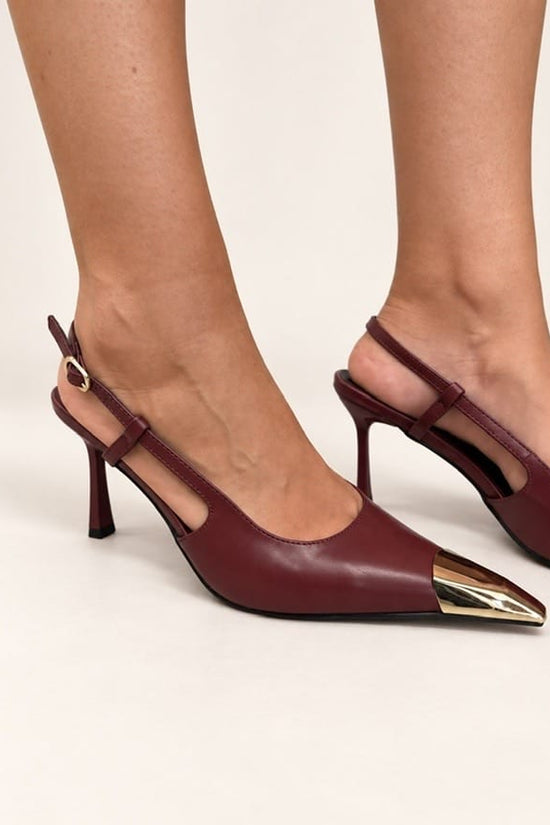 Décolleté aperte JENNA - BURGUNDY