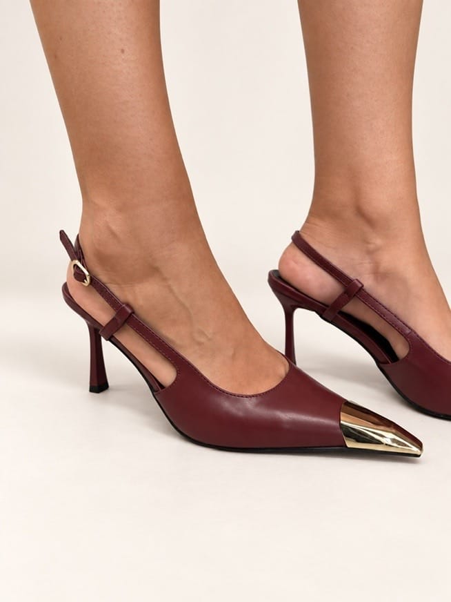 Décolleté aperte JENNA - BURGUNDY
