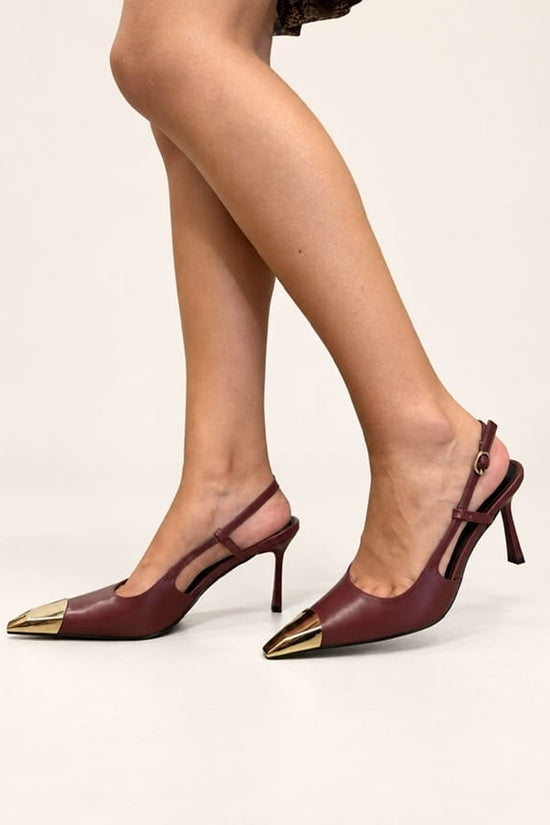 Décolleté aperte JENNA - BURGUNDY
