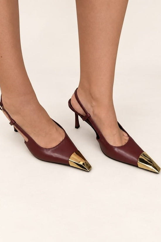 Décolleté aperte JENNA - BURGUNDY
