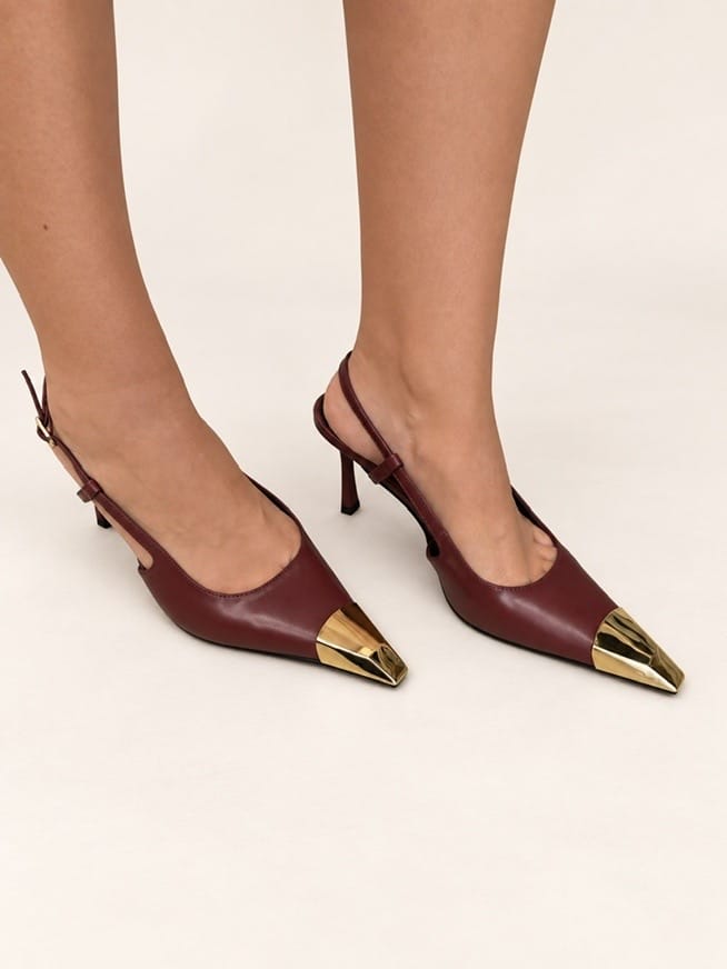 Décolleté aperte JENNA - BURGUNDY