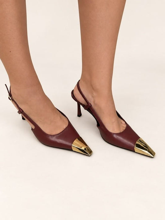 Décolleté aperte JENNA - BURGUNDY