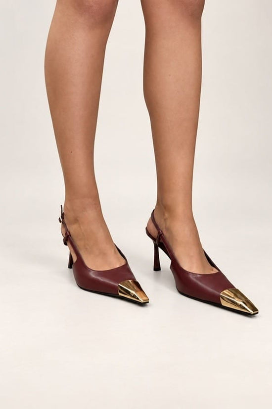 Décolleté aperte JENNA - BURGUNDY