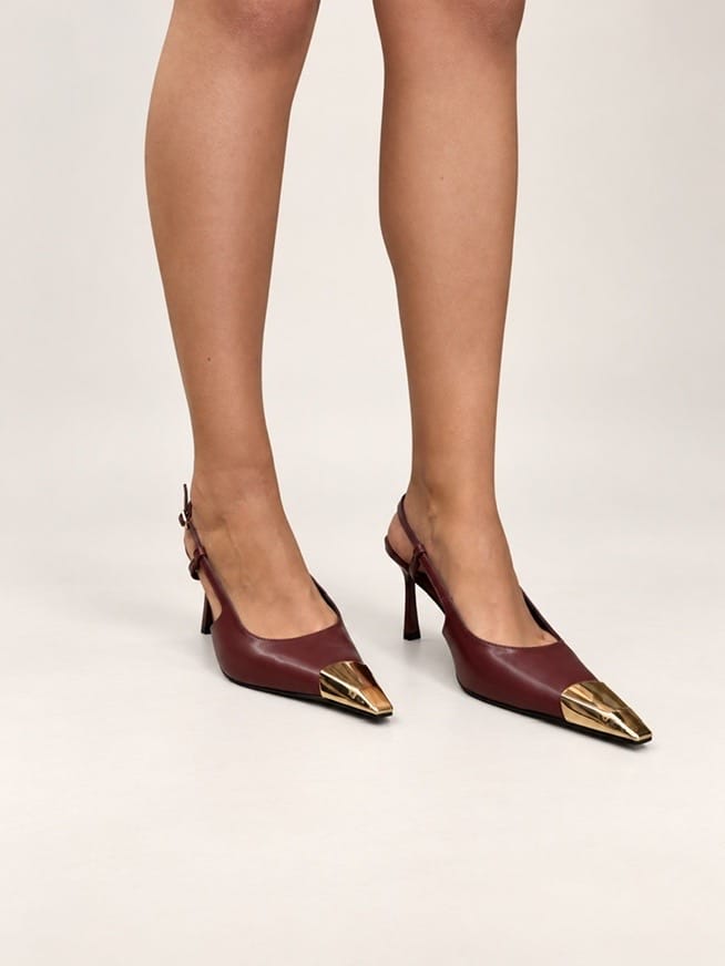 Décolleté aperte JENNA - BURGUNDY
