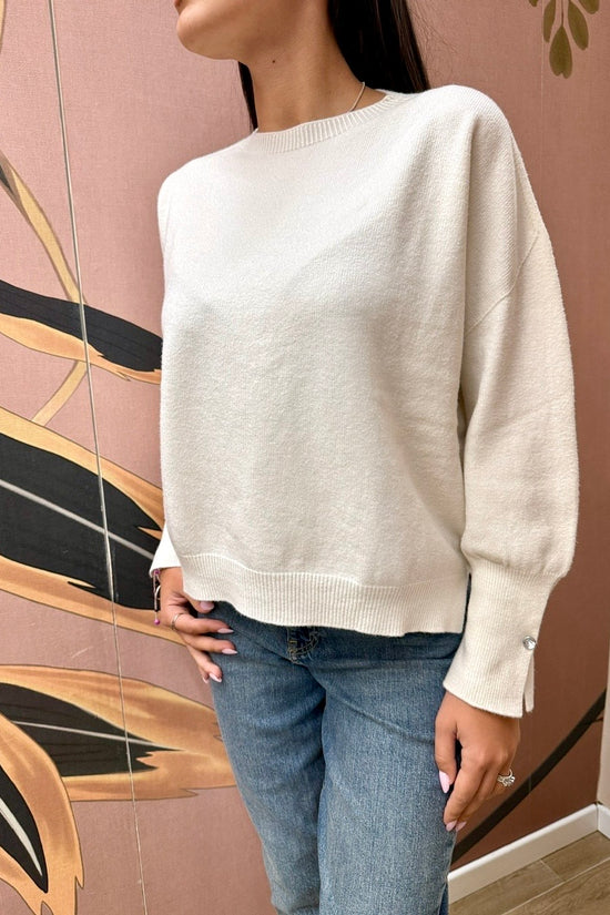 Pull girocollo in viscosa - BURRO