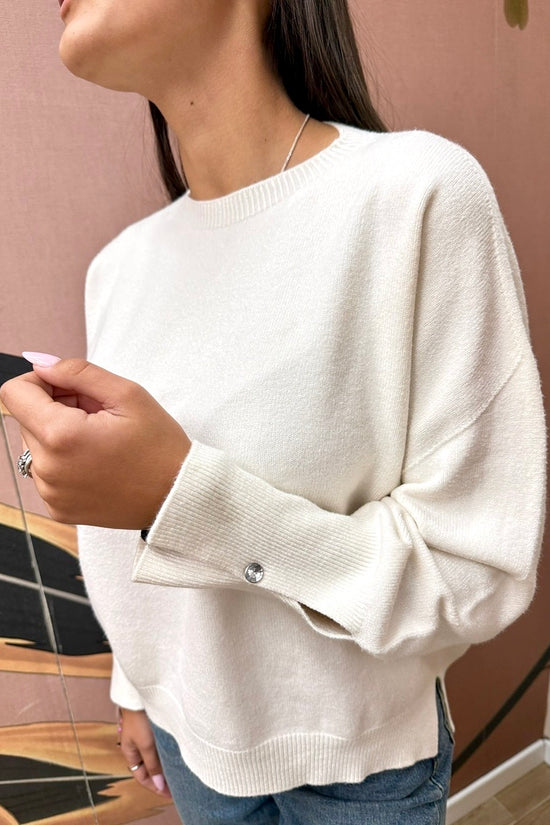 Pull girocollo in viscosa - BURRO