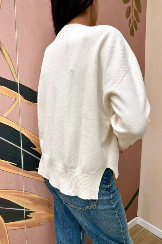 Pull girocollo in viscosa - BURRO