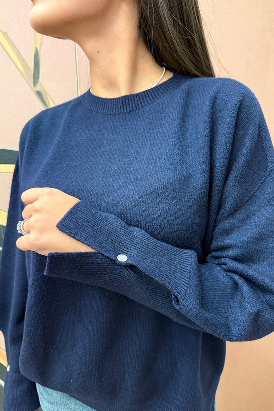 Pull girocollo in viscosa - BLU