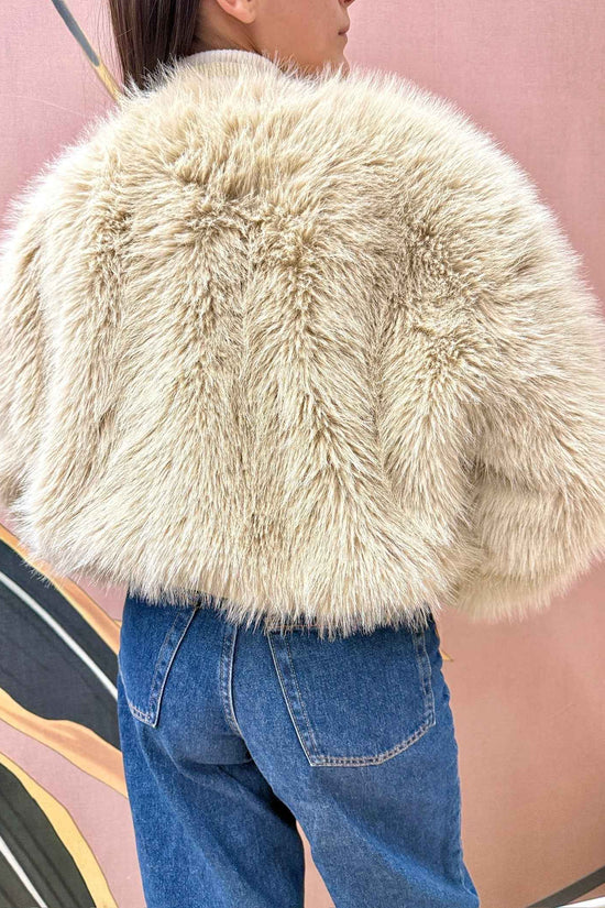 Bomber ecopelliccia - BEIGE