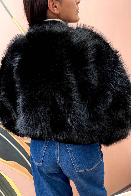 Bomber ecopelliccia - NERO