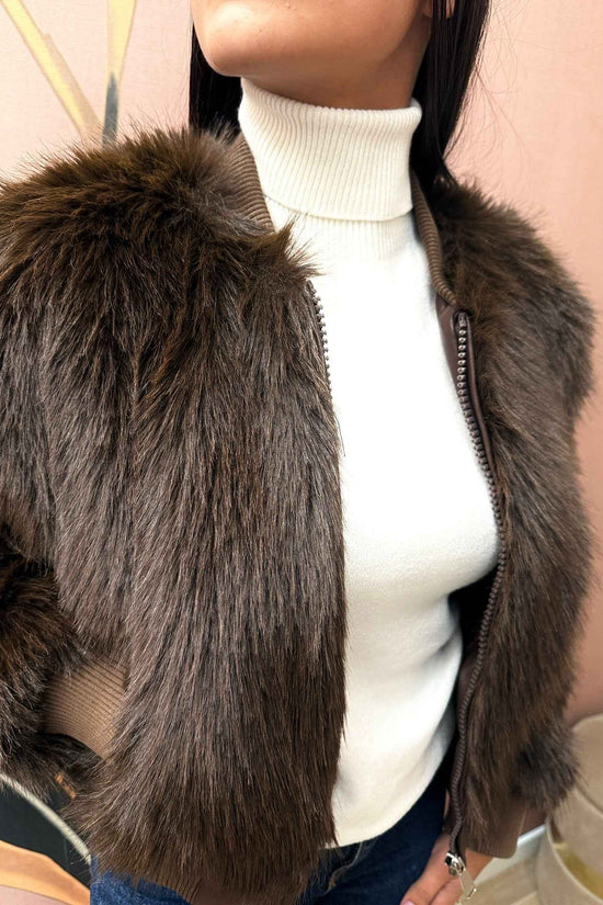 Bomber ecopelliccia - MORO