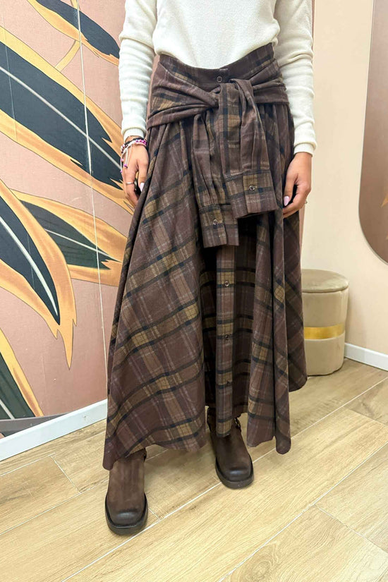 Gonna camicia - MORO