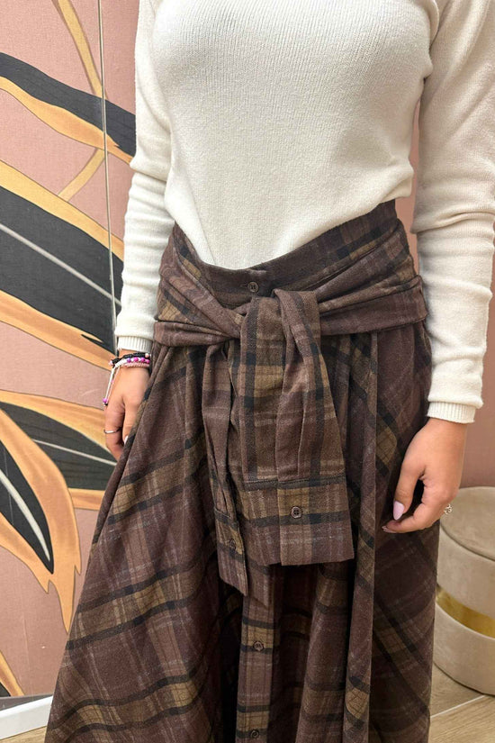 Gonna camicia - MORO