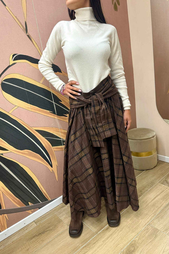 Gonna camicia - MORO