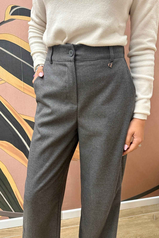 Pantalone palazzo - ANTRACITE
