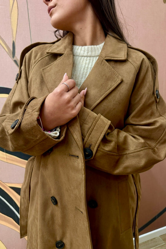 Trench lungo in ecodainetto - BISCOTTO