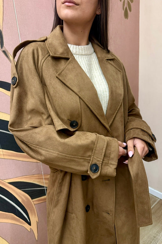 Trench lungo in ecodainetto - BISCOTTO