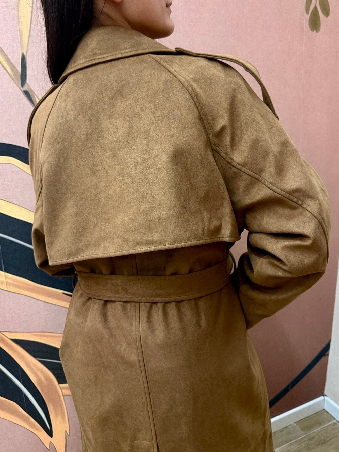 Trench lungo in ecodainetto - BISCOTTO