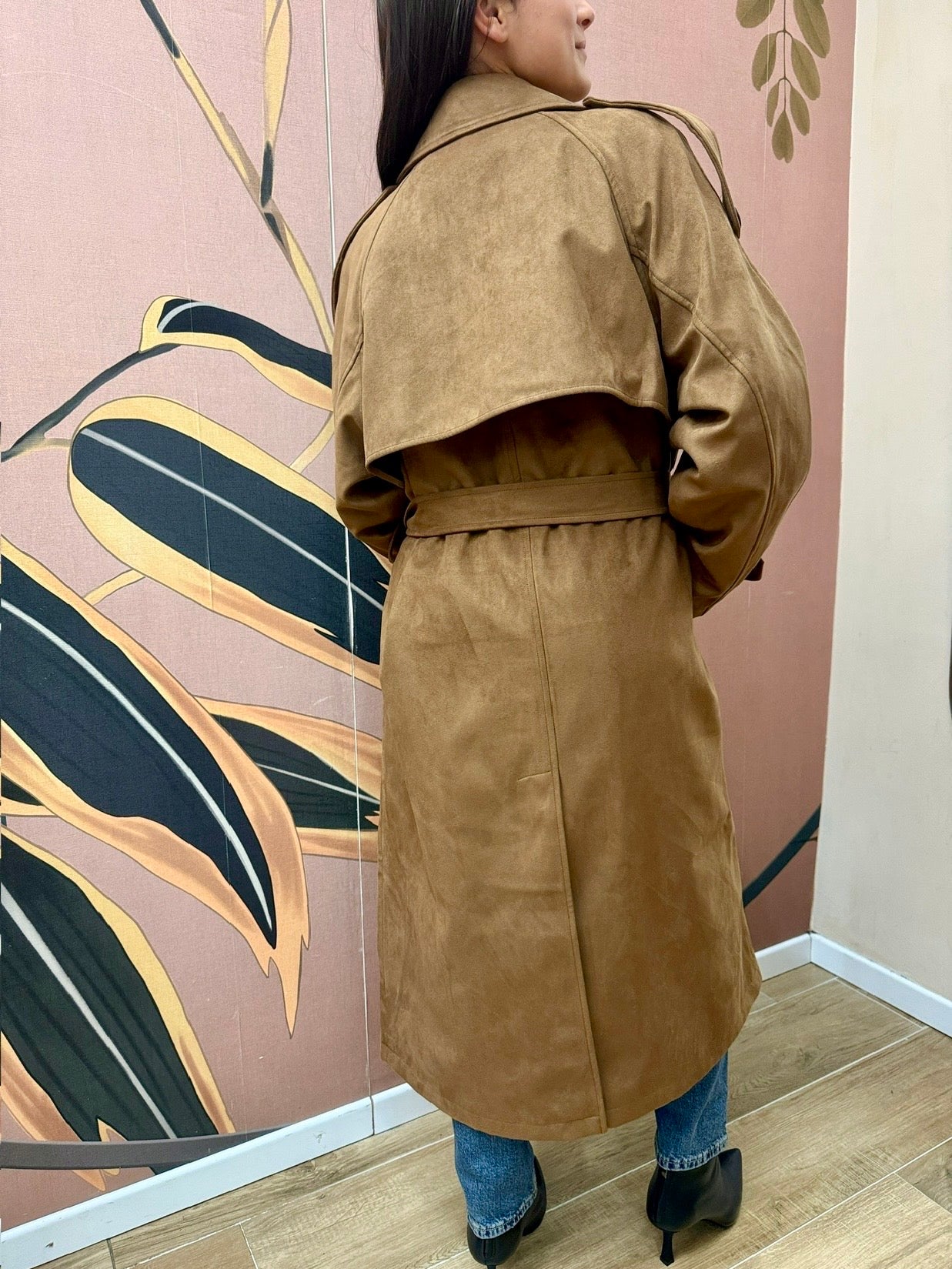 Trench lungo in ecodainetto - BISCOTTO