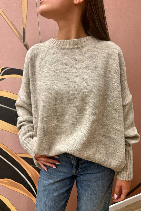 Maglia rasata - BEIGE