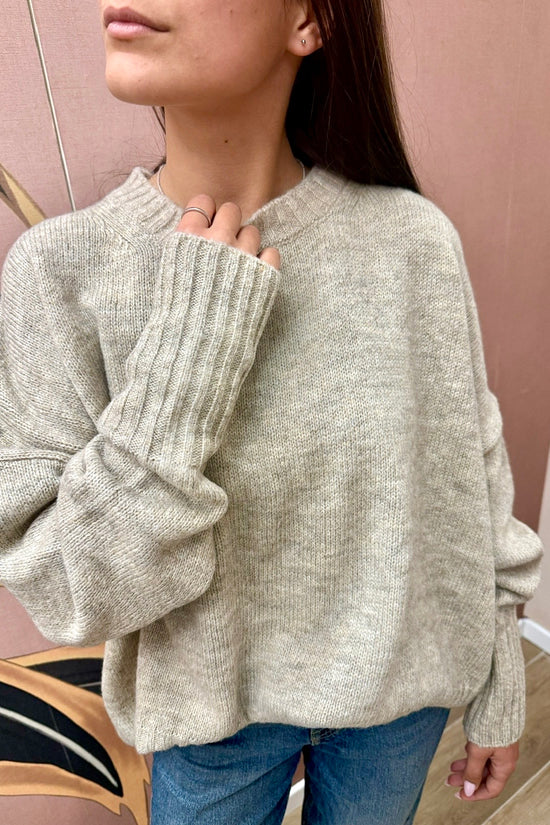 Maglia rasata - BEIGE