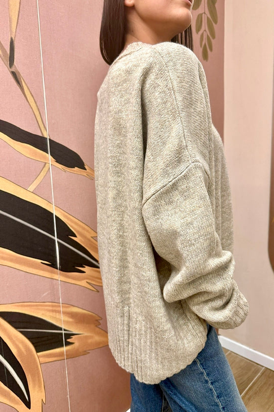 Maglia rasata - BEIGE