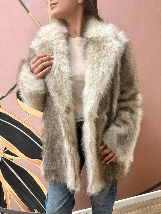 Pelliccia bicolor - BEIGE