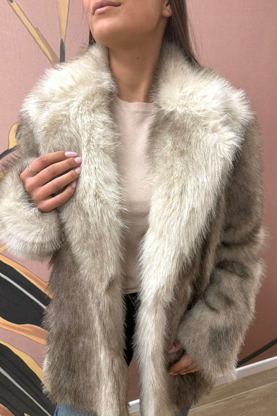 Pelliccia bicolor - BEIGE