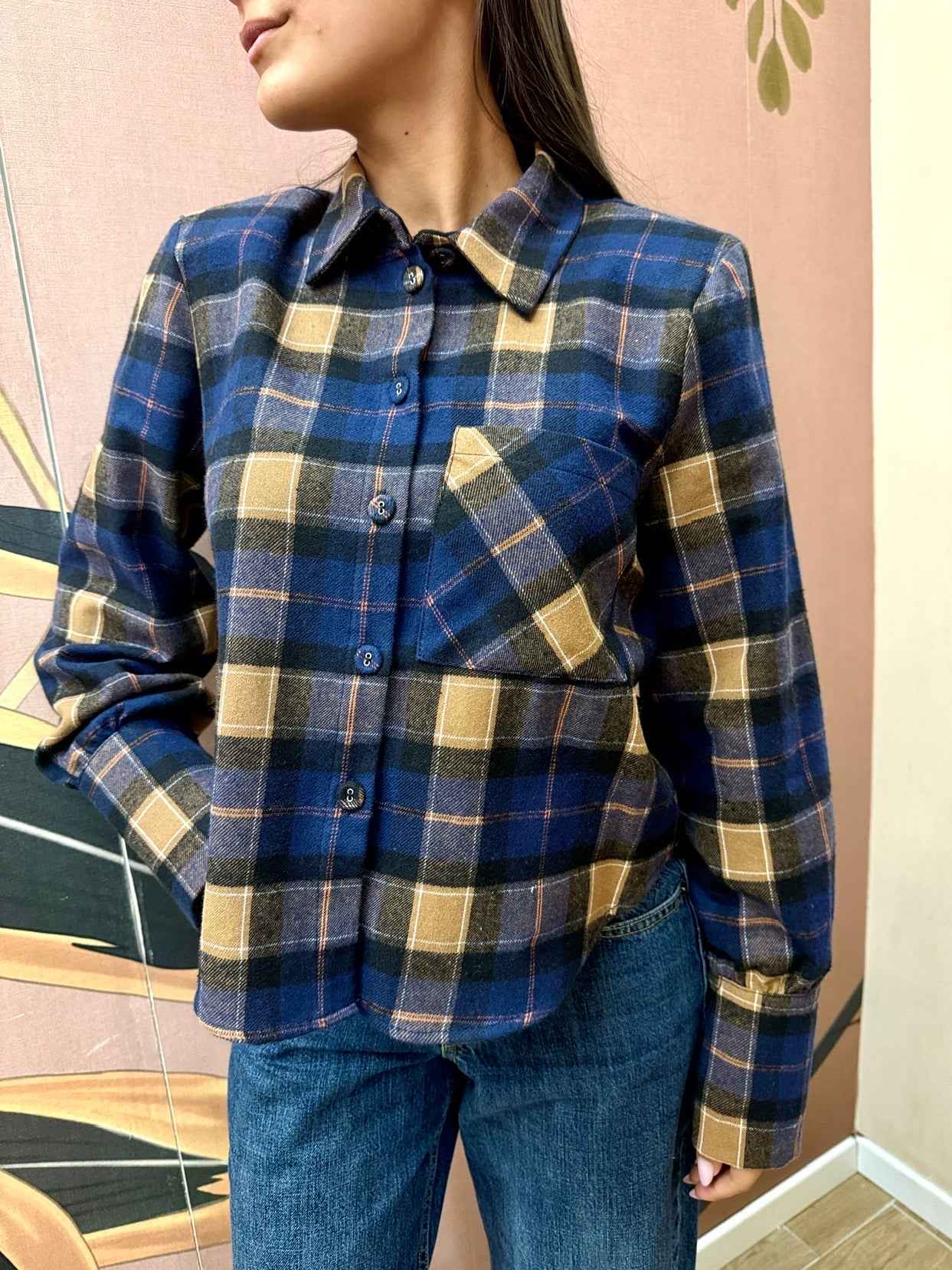 Camicia corta check - BLU