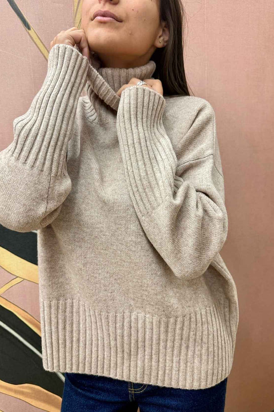 Maglia collo alto 100%lana - CASTORO