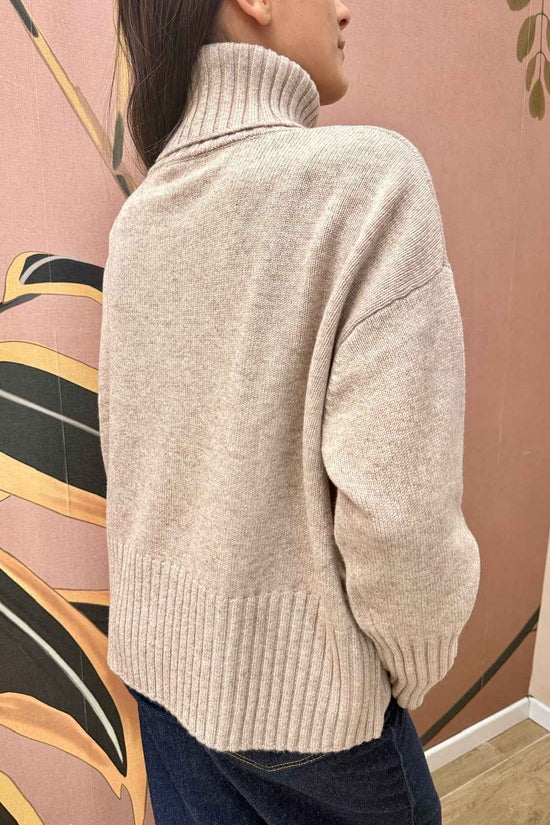 Maglia collo alto 100%lana - CASTORO