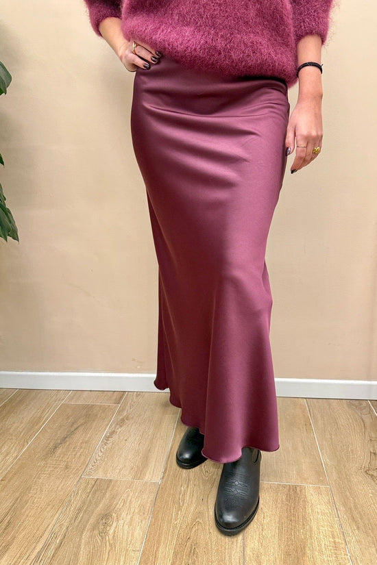 Gonna satin lunga - VINO