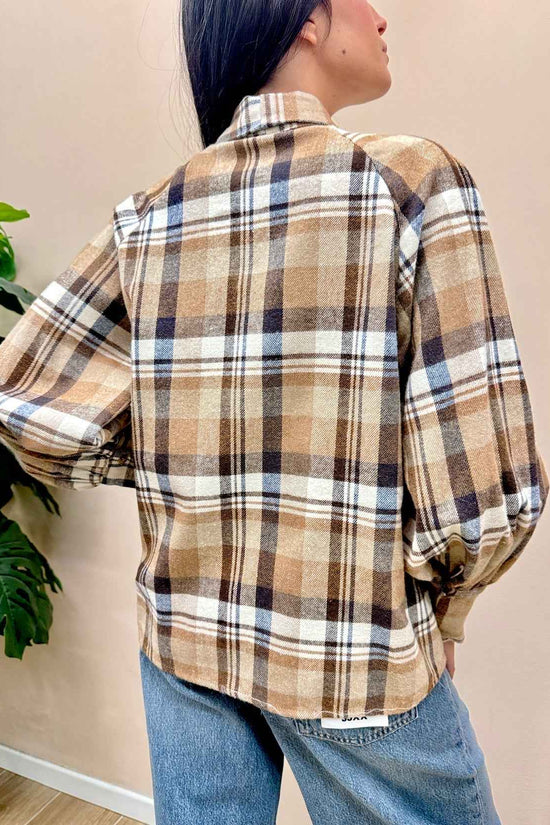 Camicia quadri c/fiocco - MORO