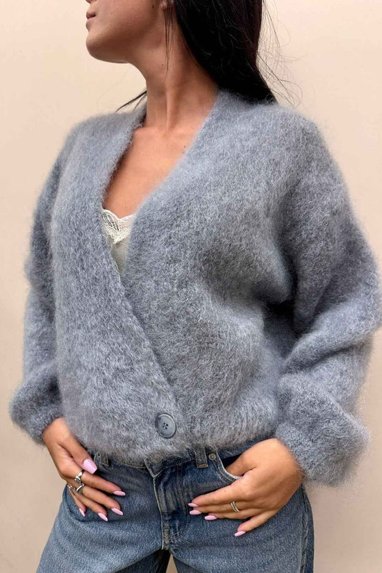 Cardigan mohair - GRIGIO